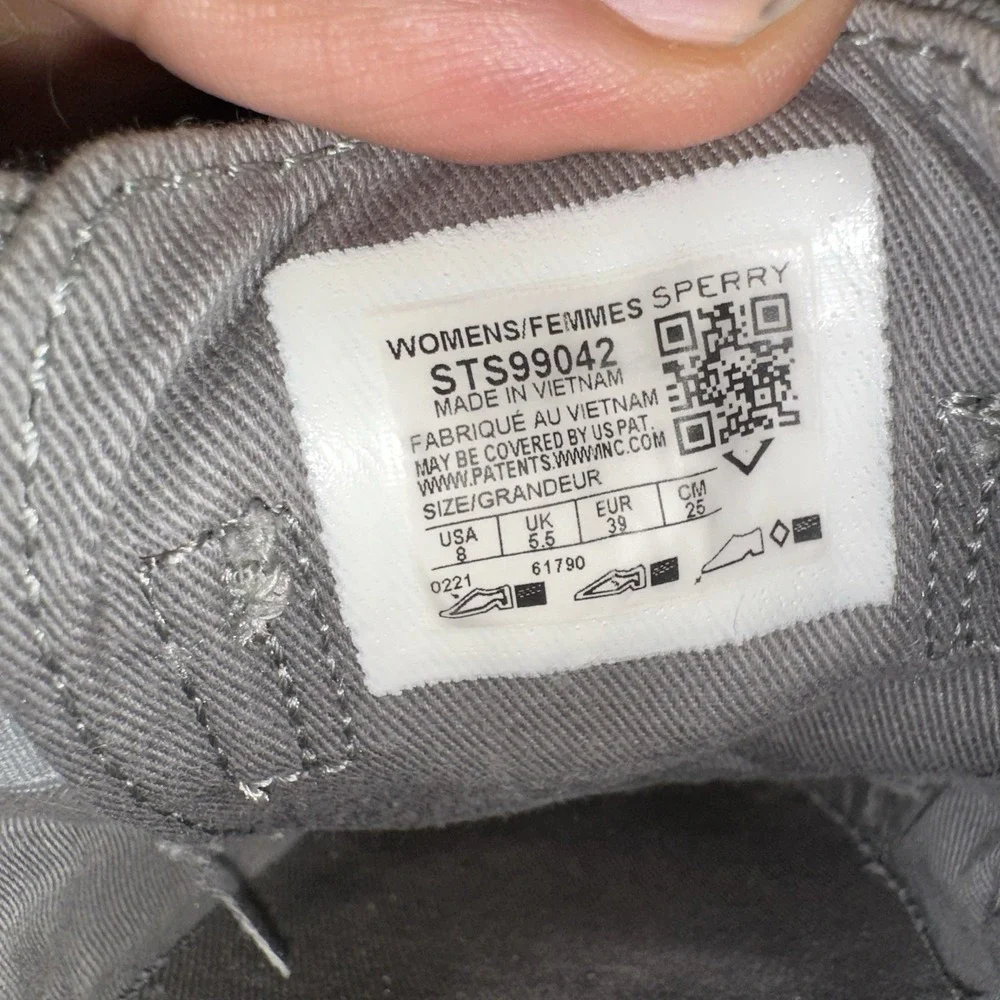 Sperry Womens‎ Crest Vibe Sneaker Grey STS99042 US Size 8 EU 39